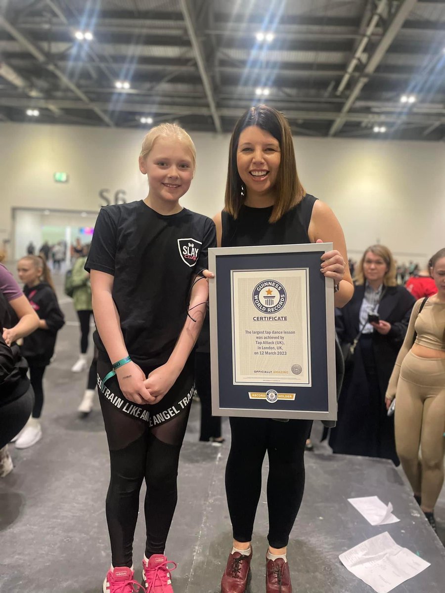 vickybrown1980's tweet photo. @AinthorpeSchool @AinthorpeED @ainthorpeKB Catelin took part in the World Largest Tap Lesson at weekend and they got the Guinness world record 😊 https://t.co/npjYKI1gk4