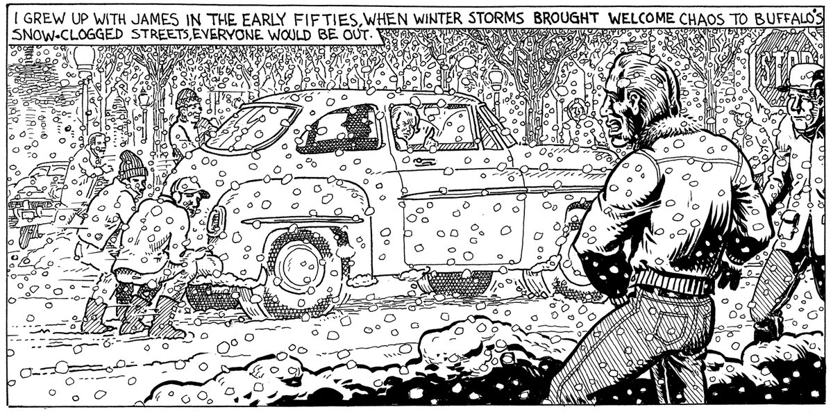 Sending warm wishes to our friends in the North East. Spain beautifully portrayed Buffalo’s snow in “The Return of James” 

Watch Bad Attitude: The Art of Spain Rodriguez
#nowstreaming | amzn.to/3WSwgpg
Please rate &amp; review! 

#spainrodriguez #badattitudedoc