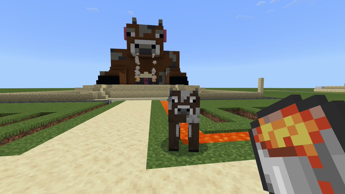 TLC_138's tweet photo. So this is what happens when you start with a pyramid on Minecraft and decide to go with a theme!  @Minecraft https://t.co/cUE6LNO9EL