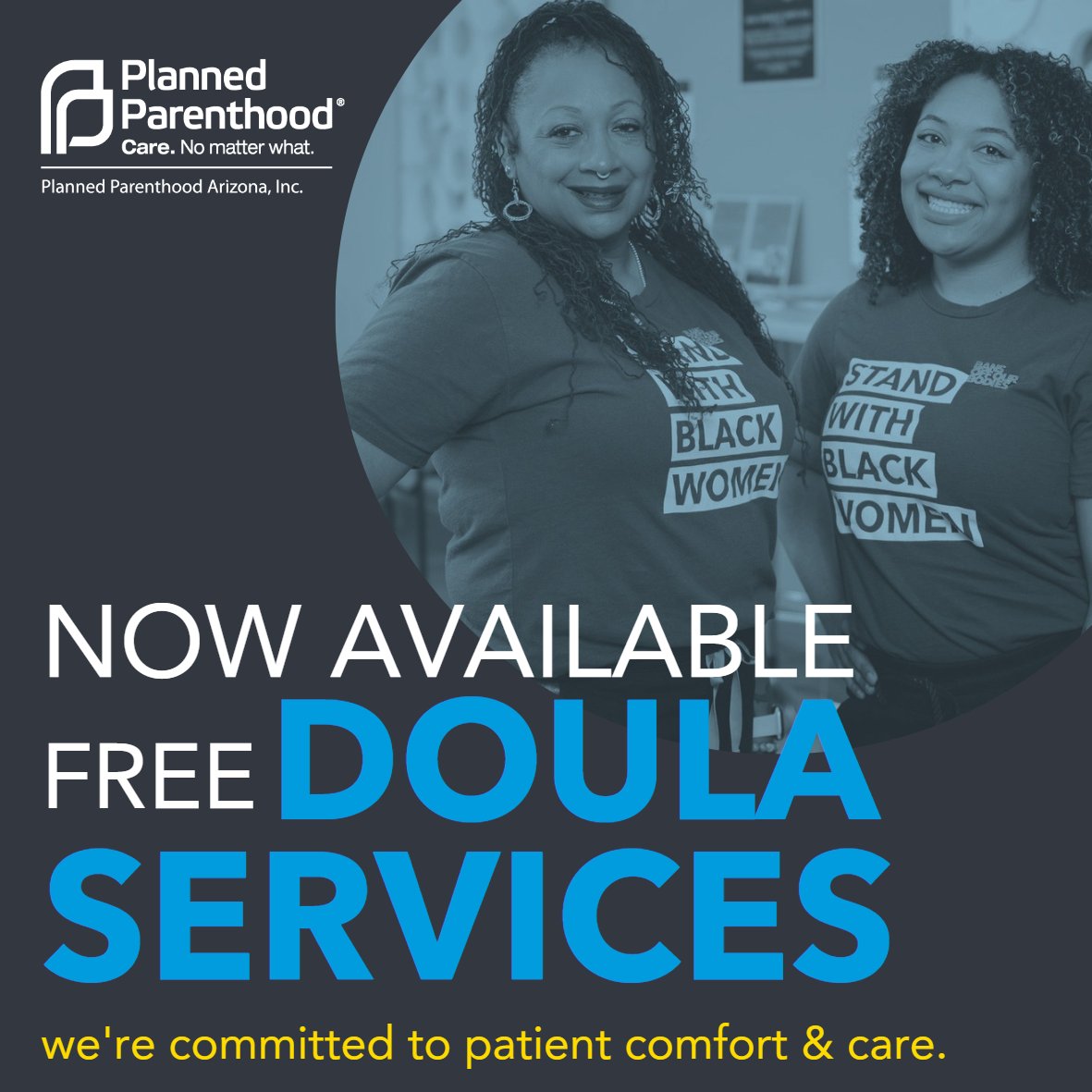 PPArizona's tweet photo. We are proud to share that patients have the option to have a doula by their side while they visit #PPAZ
#PPAZ #doulas serve patients going through a miscarriage or fetal loss, gender affirming care, or extra support for family planning.
https://t.co/ZfM5nQcS7i https://t.co/pmrZjFZKYM