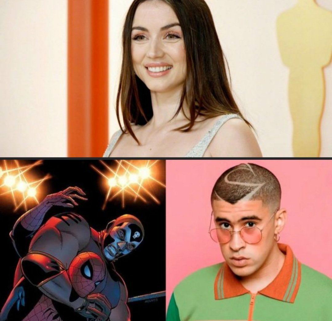 RichMen55's tweet photo. RUMOR💥
Según #ScreenGeek, #AnaDeArmas está en la mira de Sony para aparecer en #ElMuerto la cinta protagonizada por #BadBunny y parte del universo de Sony de Spider-Man👀 https://t.co/kwS57VDFmm