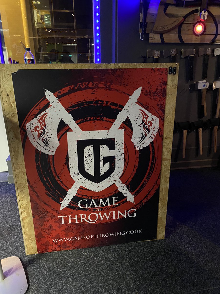 HBBC60's tweet photo. So here we are at our social learn how to *safely* throw axes at #GameofThrowing in #Hull 🪓 https://t.co/06rzyCmqRE