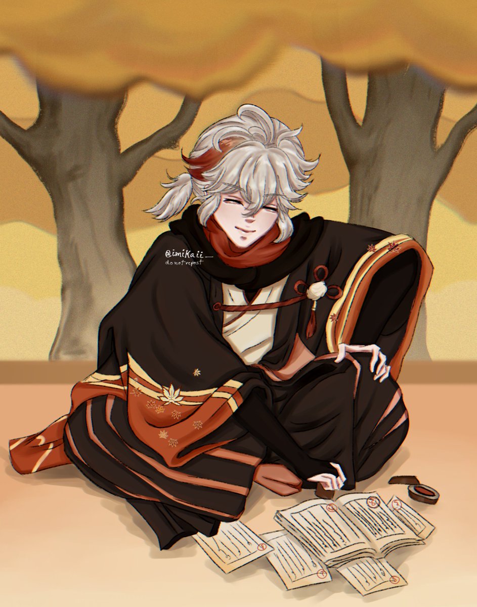 alibidobedo's tweet photo. here comes the boy~ 🍁 #KaedeharaKazuha #原神 #GenshinImpact https://t.co/2Q2XrNARn2