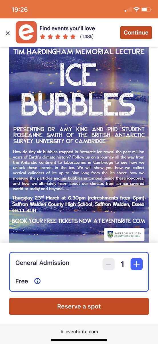 We are delighted to offer ‘Ice Bubbles’, a lecture by Dr Amy King and Roseanne Smith for this year’s Tim Hardingham memorial lecture. Book your tickets here: eventbrite.com/e/ice-bubbles-…