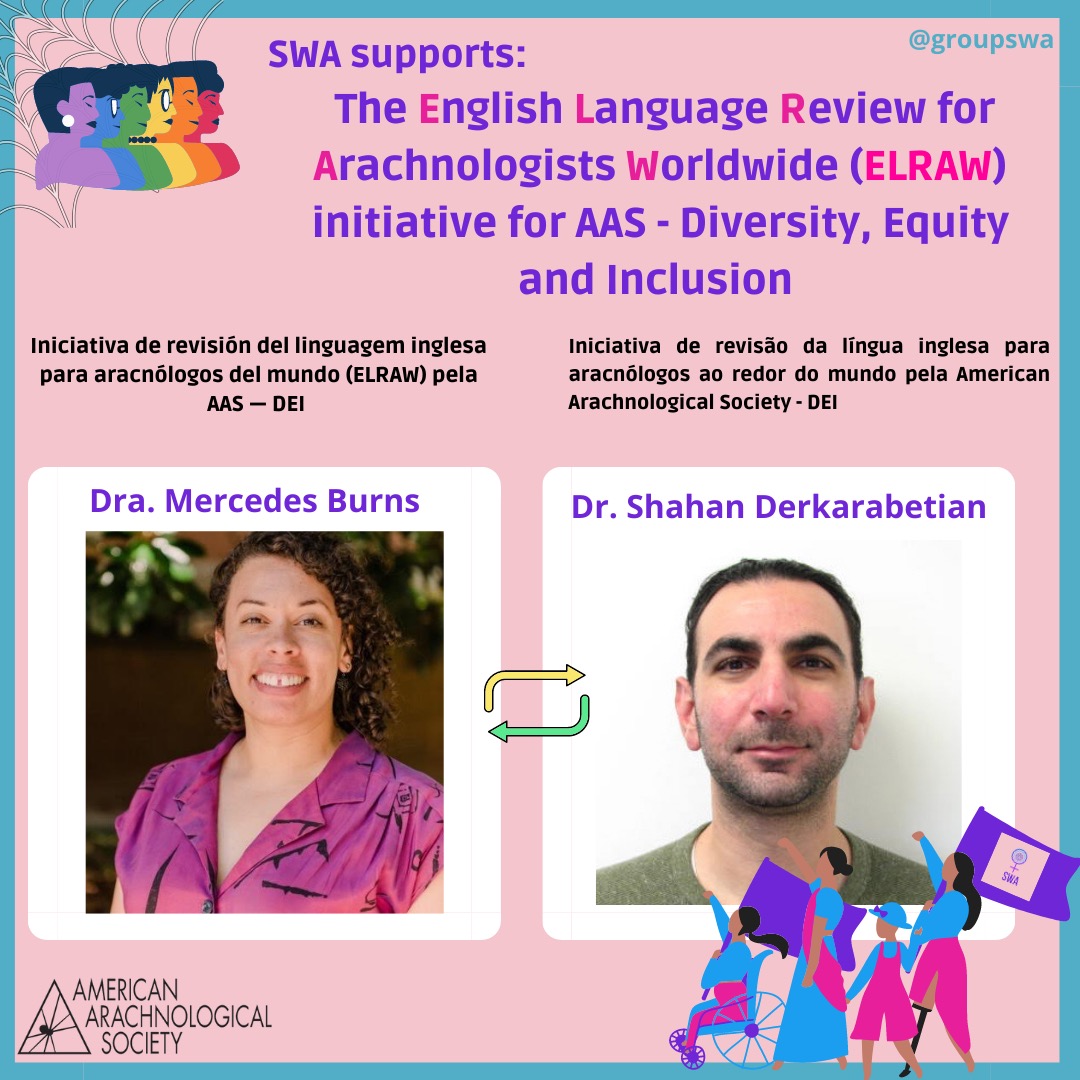 Escrever um manuscrito em inglês é um desafio para você? Então se liga nessa iniciativa da <a href="/AAS_arachnology/">American Arachnological Society</a> - #Diversity #equity and #inclusion!  
¿Escribir un manuscrito en inglés es un desafío para ti? Entonces presta atención a esta iniciativa! 

<a href="/RAEL_aracno/">RAEL - Red de Aracnología Emergente Latina</a> <a href="/ISArachnology/">ISArachnology</a>