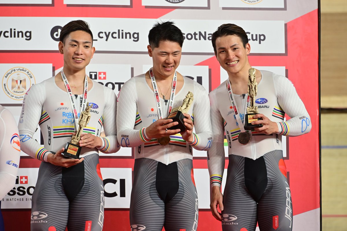 JCF_cycling's tweet photo. 2023UCI TRACK 　ネーションズ　カップ第2戦　カイロ大会
Day2

男子チームスプリント
日本は3位となり、銅メダル獲得。 https://t.co/TJHbaZSWN3