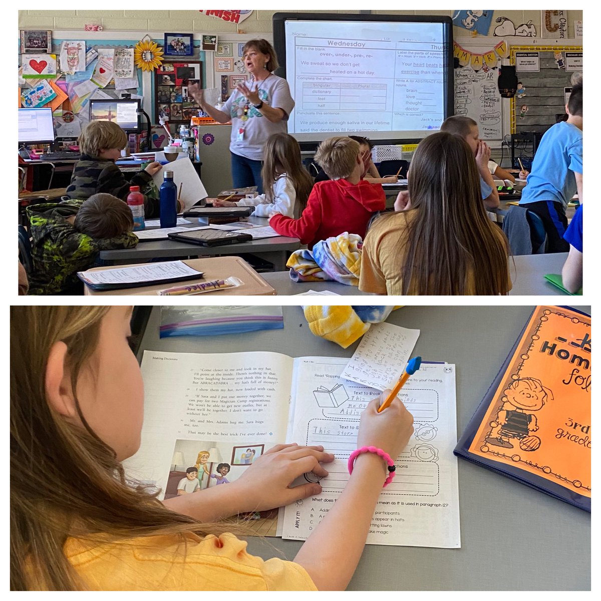 M_Wills2329's tweet photo. Most beautiful or most beautifulest? It was a thing of beauty for sure! Mrs. Clayton had her 3rd graders learning how to compare texts, compare adjectives and make connections this afternoon! #noeasytask #ELAteachers  @DCS_TN https://t.co/y1l8NbOJFQ
