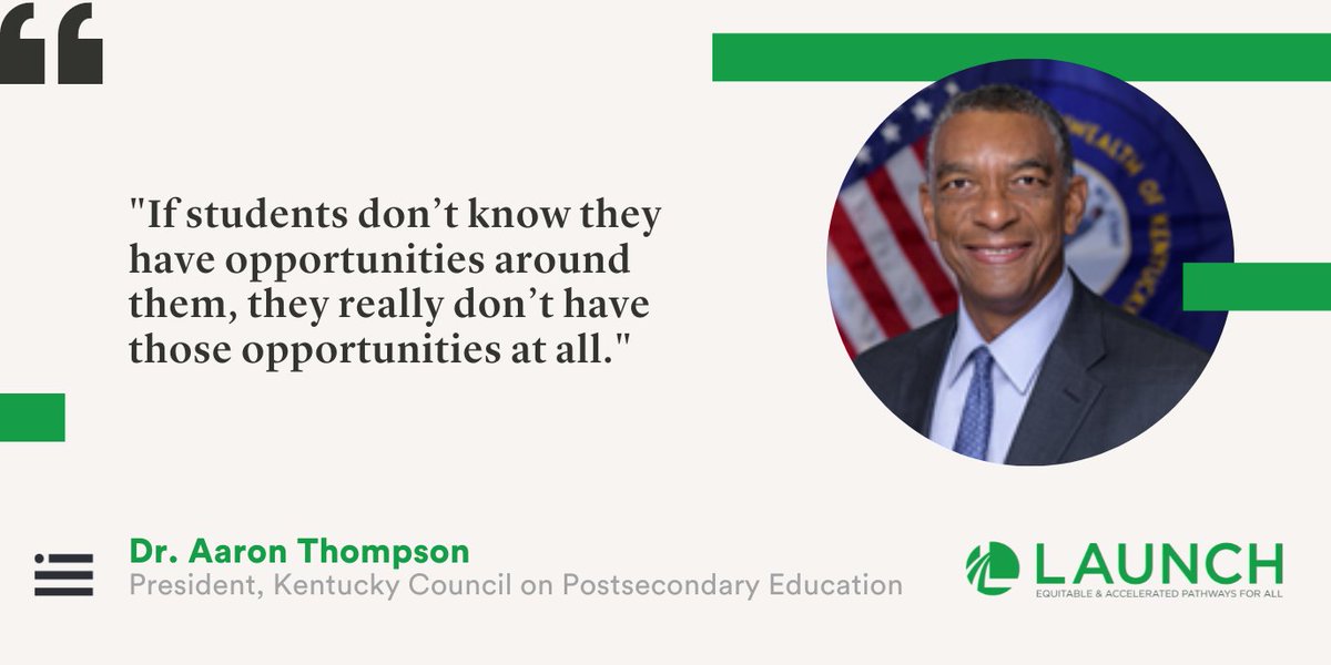 NewAmericaEd's tweet image. &quot;The goal is to have 100% of students with a work-based learning opportunity...that&apos;s how we build a strong Kentucky.&quot;

@cpepres explains how #LaunchPathways will assist in this critical mission.
