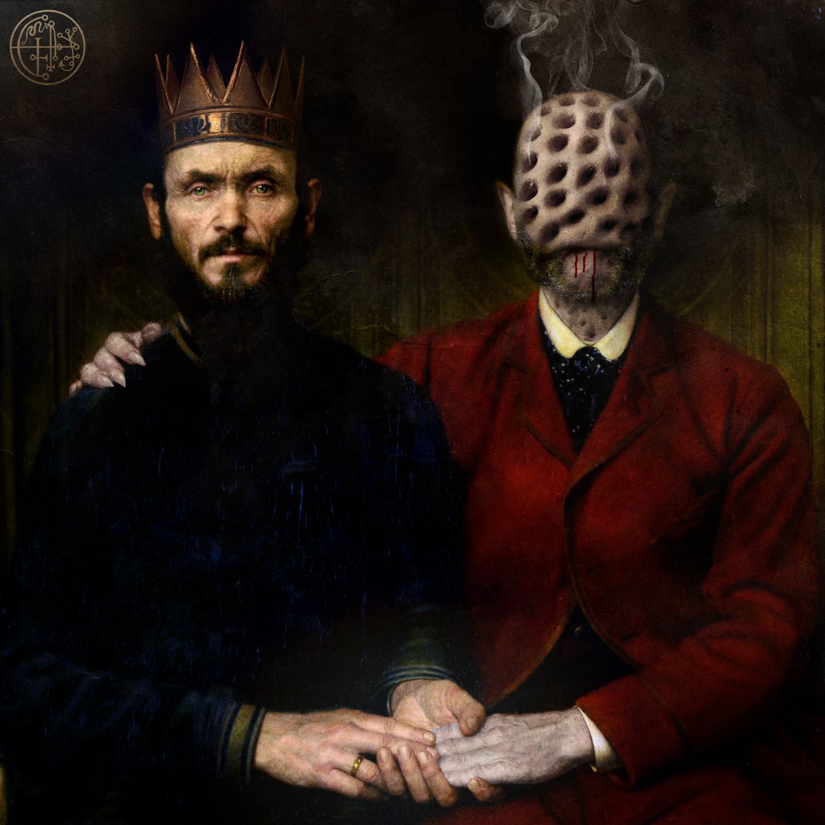 ✨ "Crimson Pact" is a digital collage by the Clayshaper. Based on "Friendship" by Jef Leempoels in 1896.

👉 Swipe to see the other ones, details and source.

📜 #clayshaper #jefleempoels #digitalcollage #darkart #beautifulbizzare #horrorart #beautifulbizzare