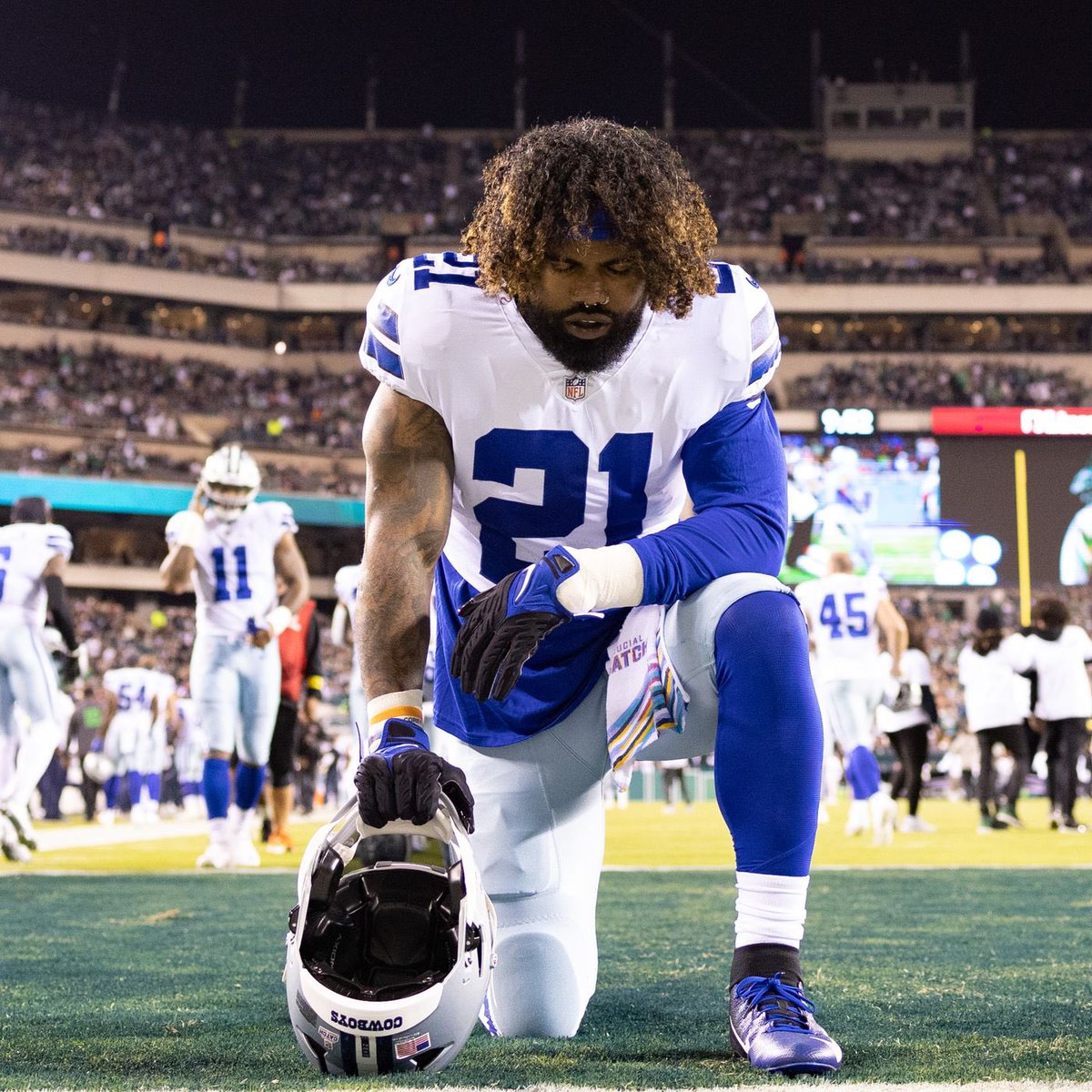 Ezekiel Elliott had an amazing tenure with the #Cowboys: 

- 10,598 total yards
- 72 total touchdowns
- 80.2 yards per game
- 2x Rushing Title
- 3x Pro Bowler
- 1x All-Pro

In 2016, Zeke and Dak came to Dallas and rejuvenated a Cowboys franchise and fanbase that needed hope.