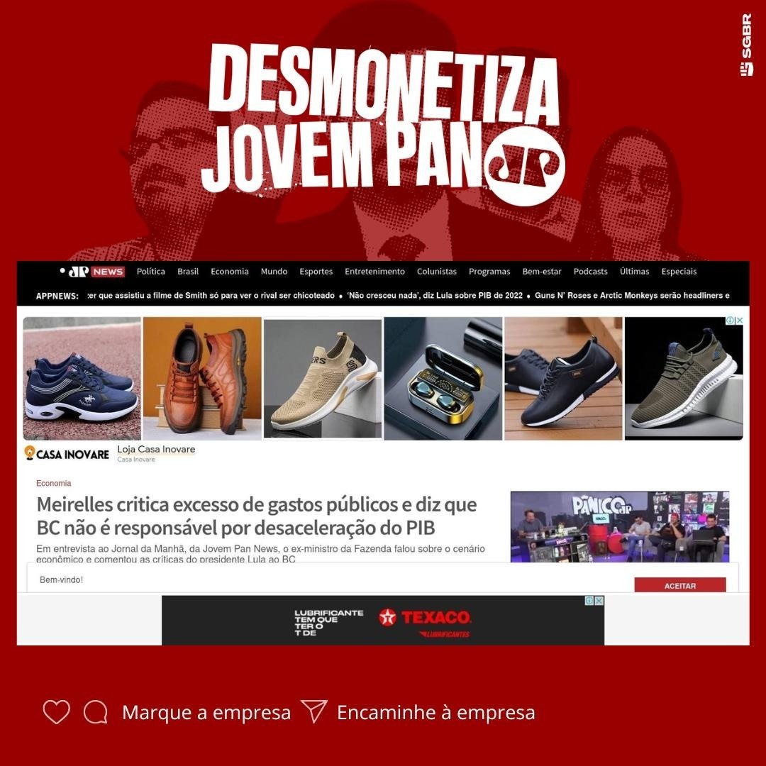 slpng_giants_pt's tweet photo. 🎯 Olá, gigantes! O anúncio da Texaco apareceu, via @googlebrasil, no site da Jovem Pan. Infelizmente eles não possuem Twitter.

Nos ajudem alertar na rede vizinha e aproveitem para seguir a gente ✊🏽

👉🏽https://t.co/ui14MaoWlE👈🏽 https://t.co/vdxMkTpSOd