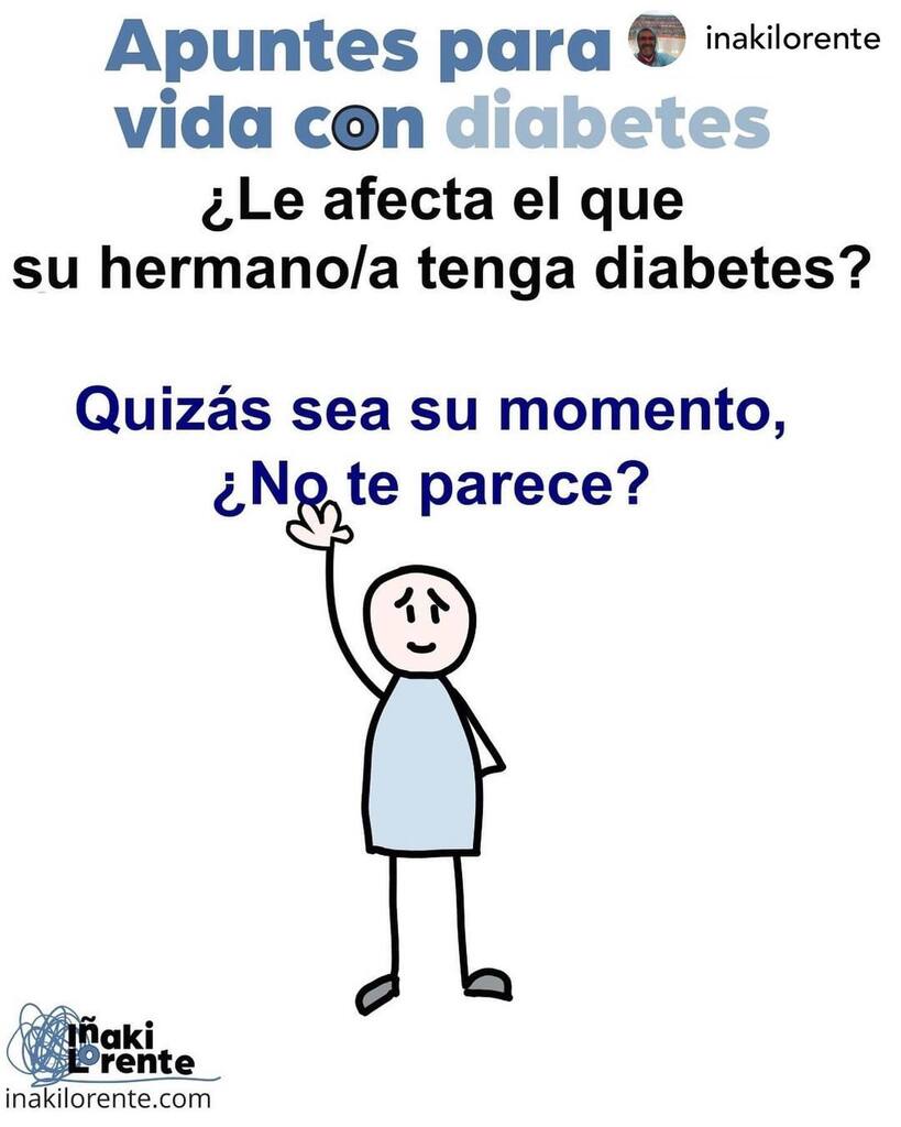 @inakilorente Nunca está de más reflexionar sobre el impacto que tiene la #diabetEsp en todos y cada uno de los miembros de la familia... No sólo los padres, también los/as hermanos/as
#diabetes instagr.am/p/Cp0kBbisxMH/