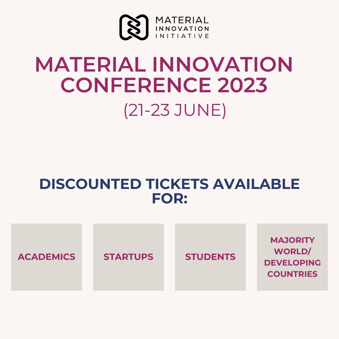 MII is pleased to offer discounted tickets for qualifying individuals and companies to attend the Material Innovation Conference 2023. For more information on registering for the conference, please visit: bit.ly/Register4MIC20… #MIC2023 #NextgenMaterials