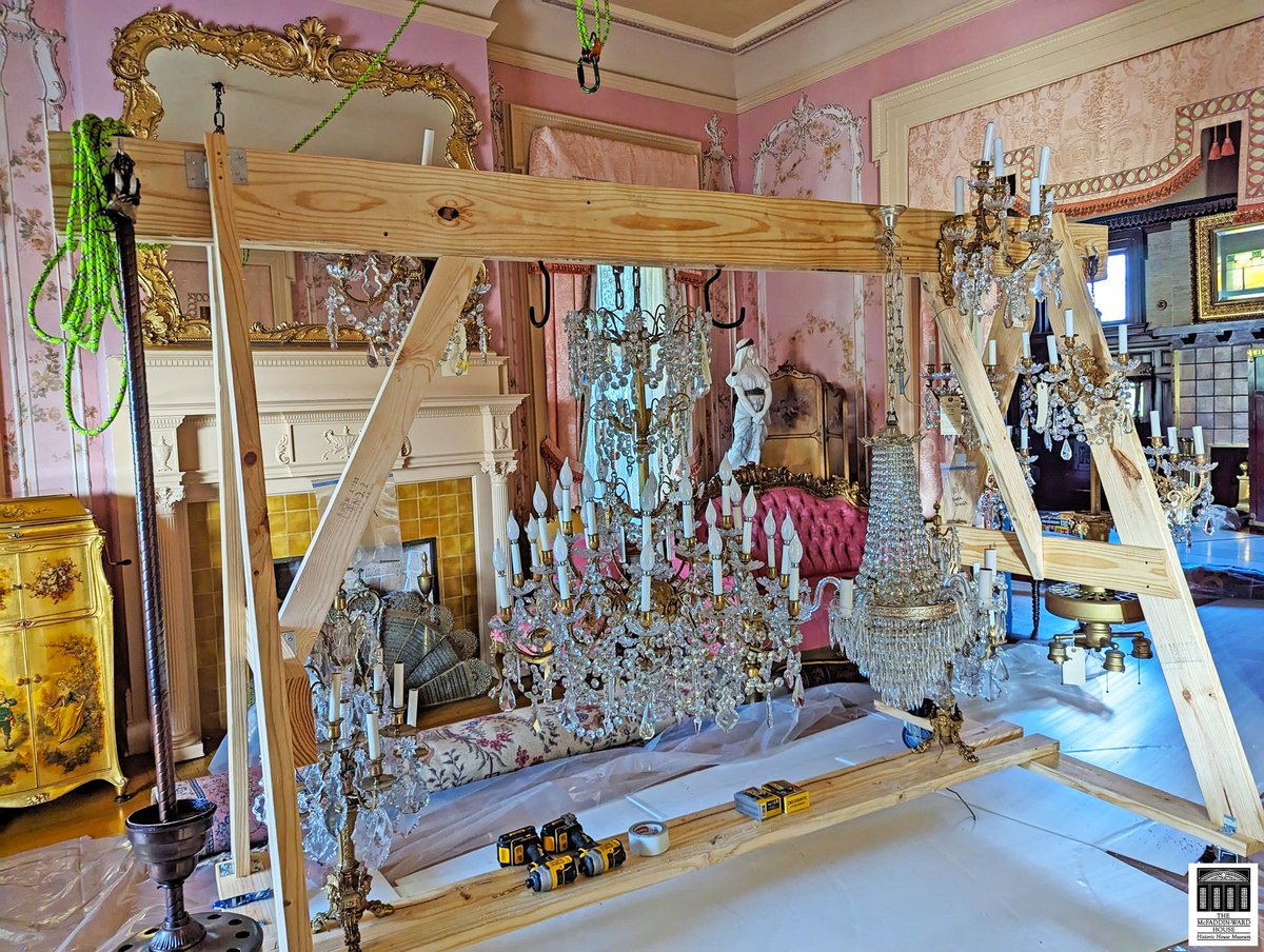mcfaddinward's tweet photo. ⚡️The seventh week of the McFaddin-Ward House’s electrical project saw the completion of light fixture removal throughout the house, continuation of wiring on the second floor, and the beginning of repairs on the third floor. Learn more at: https://t.co/YeQS5JNpLQ
#Construction https://t.co/l8OXBohHDU