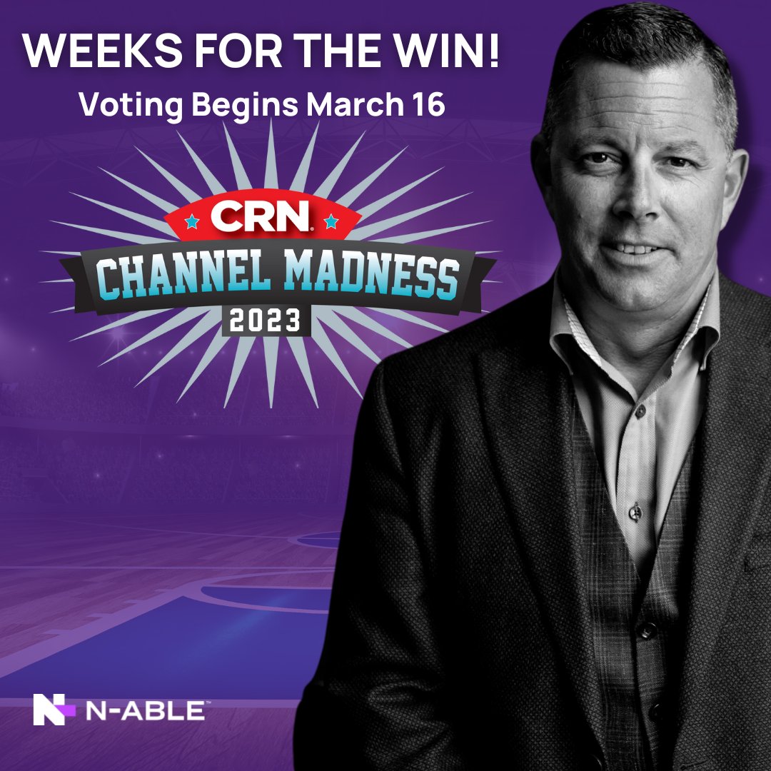 LeilaInTech's tweet photo. Time to forecast the results for @CRN's Channel Madness Tournament of Chiefs. You and I know it's...@Nable David Weeks!  Vote for Weeks and you'll be entered to win a Lenovo ThinkPad X1 Titanium Yoga laptop ▶️https://t.co/MRlQy5i7zO 💜
#CRNChannelMadness https://t.co/V7uHrWPB1D