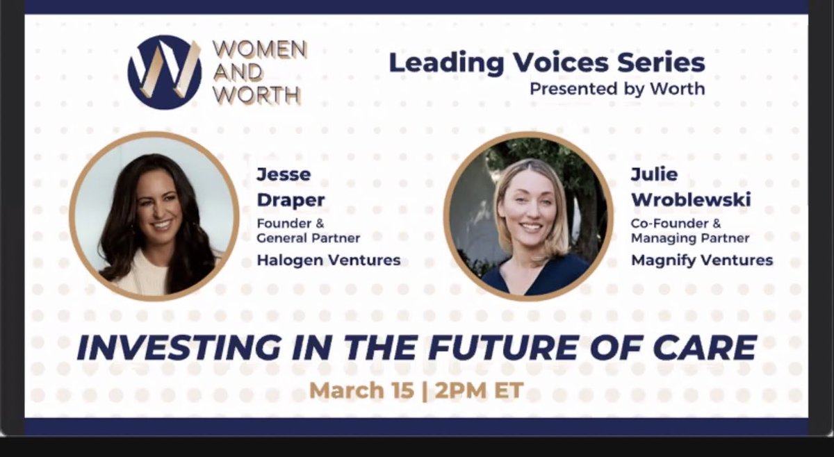 Julie Wroblewski (@julie_wrob) on Twitter photo Best morning talking with <a href="/JesseDraper/">Jesse Draper</a>, <a href="/LauraNixGerson/">Laura Nix Gerson</a> and Worth Magazine about the future of care and ongoing learnings from SVB!
#futureofcare, #careeconomy, #parenttech, #SVB, #familytech Best morning talking with <a href="/JesseDraper/">Jesse Draper</a>, <a href="/LauraNixGerson/">Laura Nix Gerson</a> and Worth Magazine about the future of care and ongoing learnings from SVB!
#futureofcare, #careeconomy, #parenttech, #SVB, #familytech