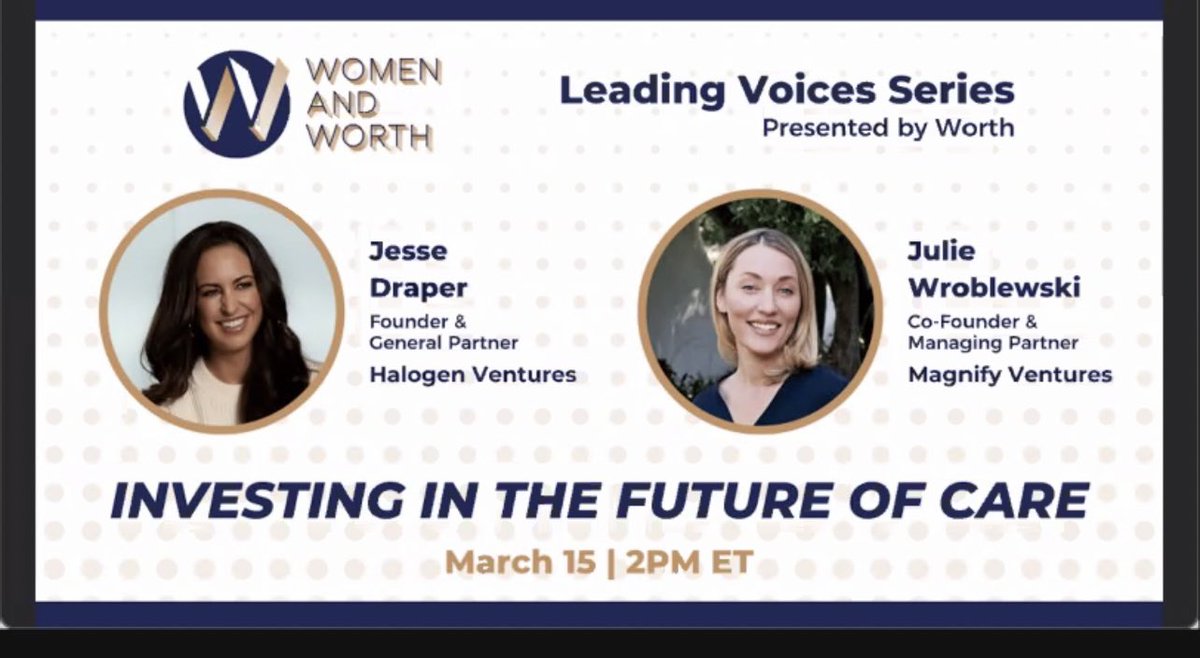 Best morning talking with @JesseDraper, @LauraNixGerson and Worth Magazine about the future of care and ongoing learnings from SVB!

#futureofcare, #careeconomy, #parenttech, #SVB, #familytech