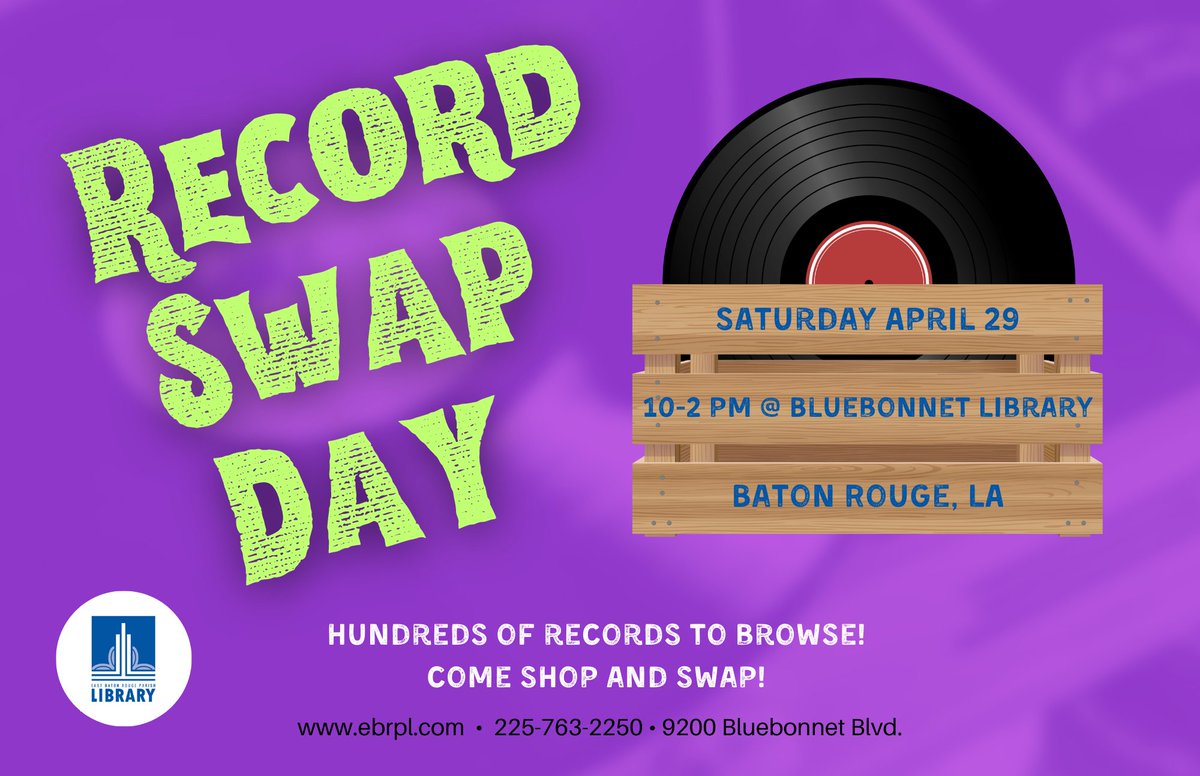 Record Swap Day 2023! #BatonRouge #ebrpl #vinylrecords #vinyl #batonrougeevents