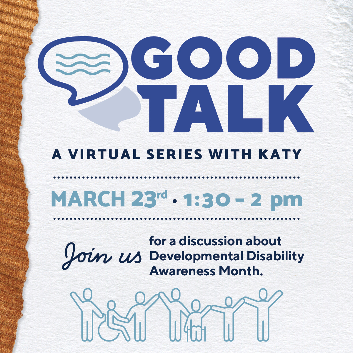 Join us for our next Good Talk with our CEO and President, @KatyGaulStigge, next Thursday, March 23rd, at 1:30 pm. She will be discussing Developmental Disability Awareness Month and how it ties into our mission here at Goodwill.
us02web.zoom.us/webinar/regist…