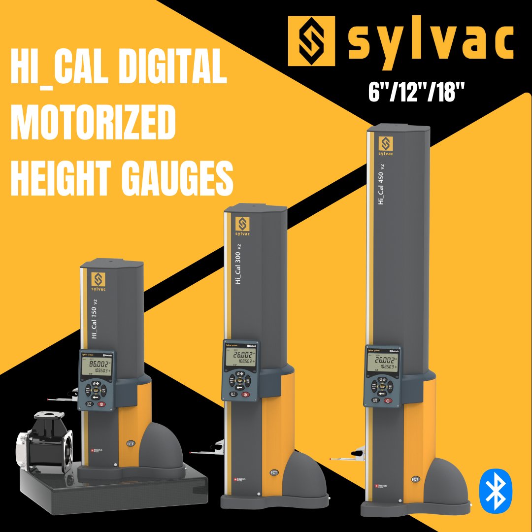 EclipsetoolsNA's tweet photo. Check out the range of #Sylvac Hi_Cal Height Gauges!
✔️Easy to use!
✔️Light, compact
✔️Excellent repeatability
✔️Bluetooth for quick, easy recorded measurements
✔️Measures internal and external diameter, centerline, height, thickness and depth
#PartnersinPrecision https://t.co/RtHFOc1Ye0
