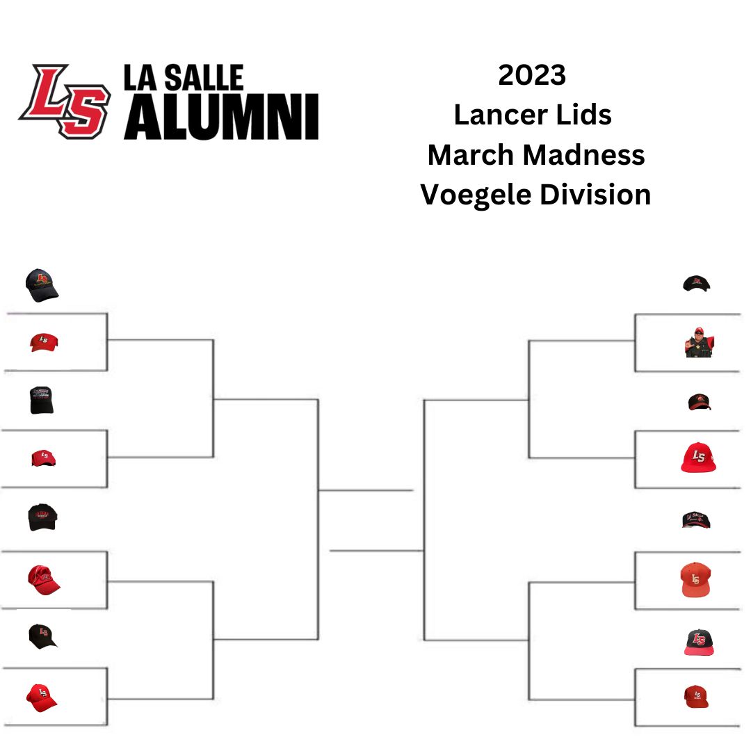 LaSalleAlumni's tweet photo. Round 1 games start today 3/15 and will continue through 3/20.

Get in and vote for your favorite Lancer Lid(s) to move on to Round 2!

Voegele Division Games today!

https://t.co/EZrqK5JrrW

#LancerAlumni
#LancerLids
#MarchMadness
#LRD https://t.co/GLYnj0fTvu