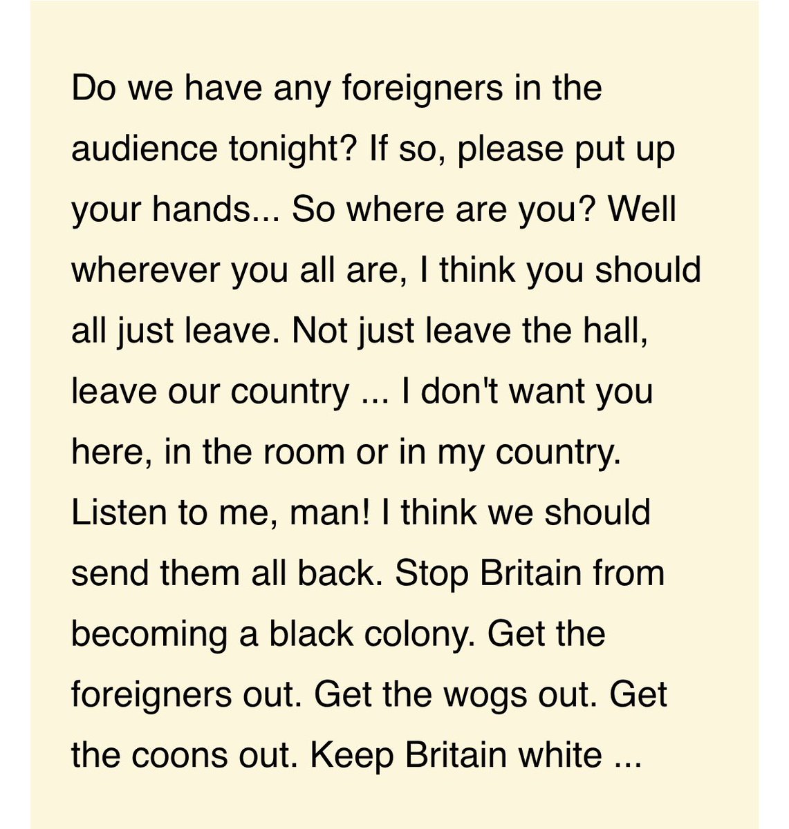 A self-confessed abuser of women and a man who was responsible for the #RockAgainstRacism movement in the UK after his vile #racist rant in 1976.