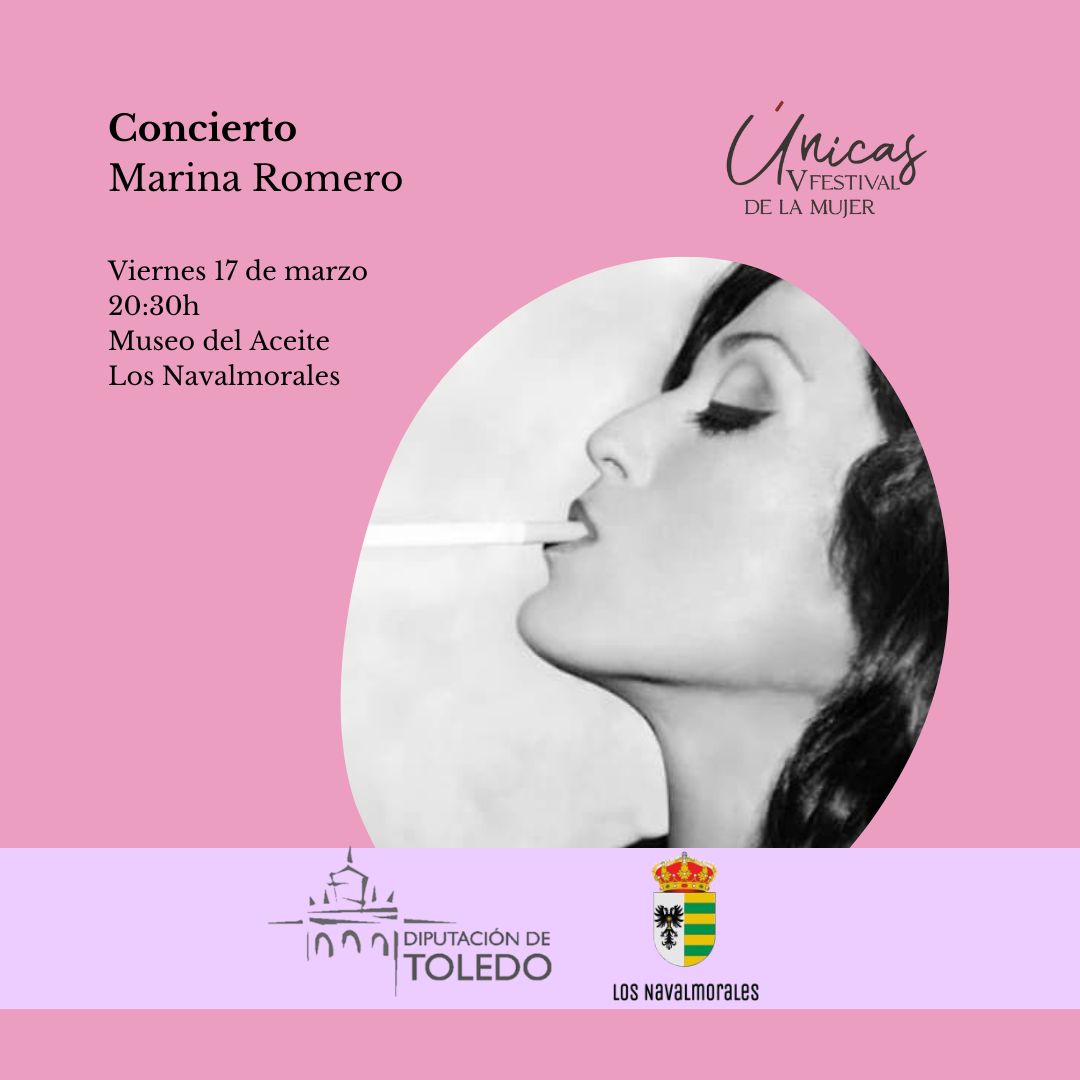 🎤 ¿Aún estás sin planes para este viernes? ¡Tienes una nueva oportunidad de disfrutar del concierto de Marina Romero en #únicasfestival2023! 

📅 Viernes 17 marzo 
⏰ 20:30h 
📍 Museo del Aceite de #LosNavalmorales  

#Mujeres #Femenino #Música #Toledo