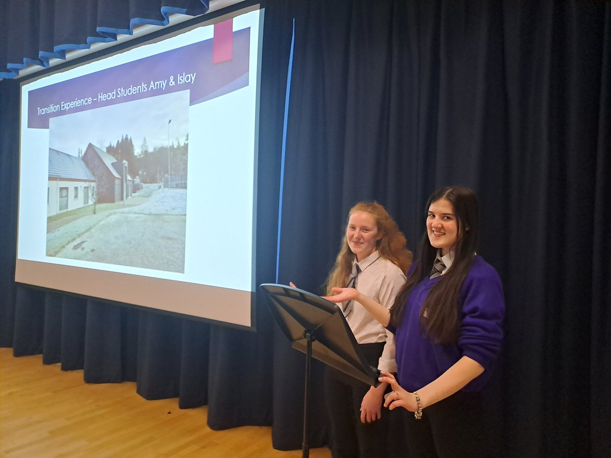 So pleased to be able to talk about our Speyside High journeys this evening at the P7 Information evening! A great night and hopefully very informative for those who will be joining the school and the community! 😊 #transition
