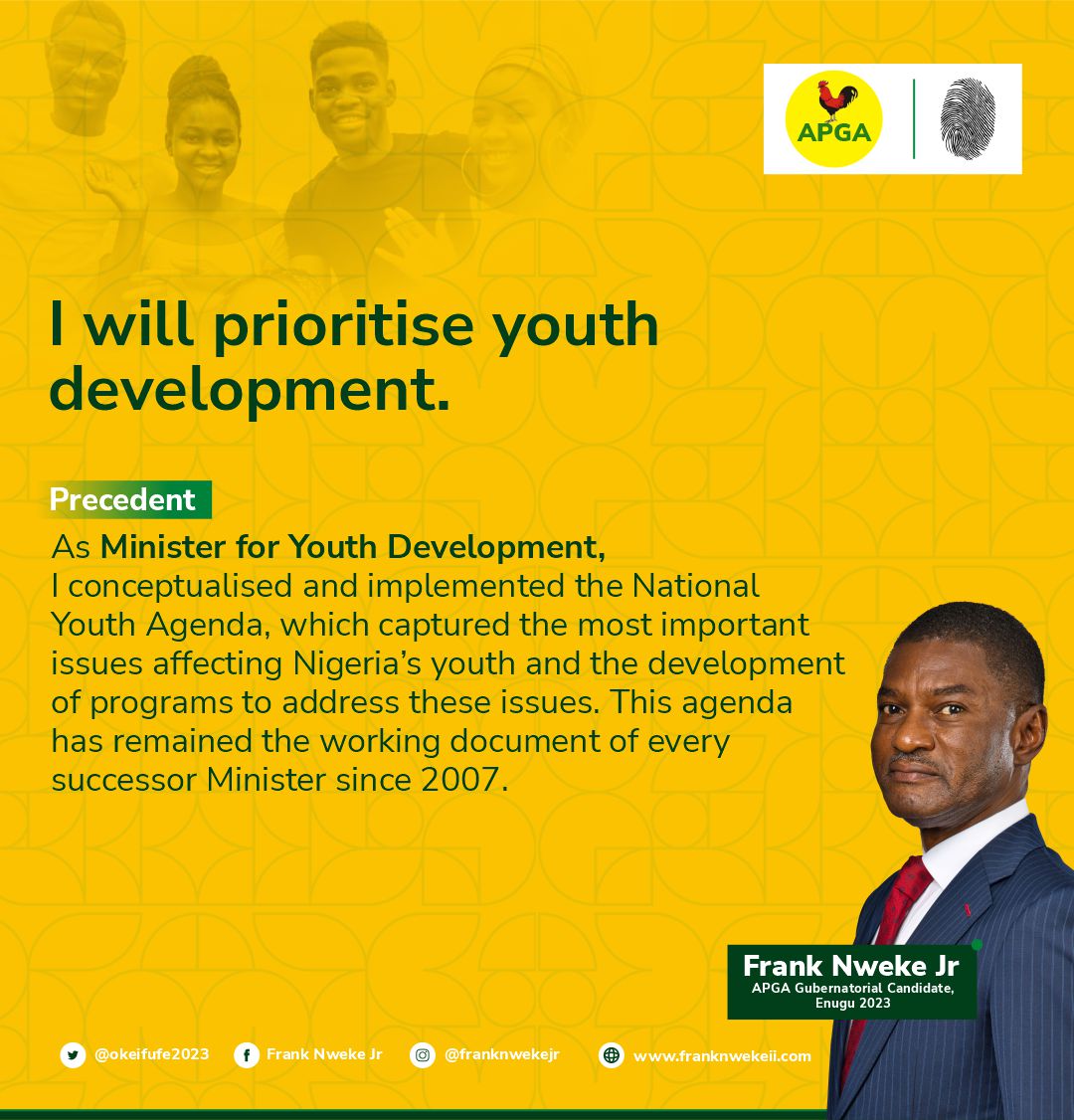 FrankNwekeII's tweet photo. My word is my bond.
#Kunie! Ka anyi dozie Enugu.
#EnuguForFrank. #VoteAPGA! https://t.co/k3o8aTtayp