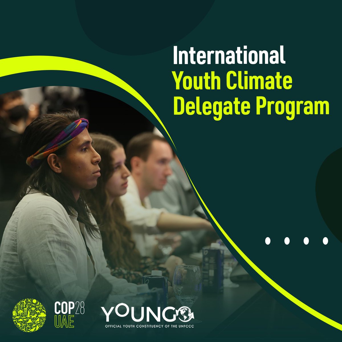 COP28_UAE's tweet photo. The youth are tomorrow’s leaders and critical actors in our response to the climate challenge.

#COP28UAE is collaborating with @IYCM to select 100 young people for the International #YouthClimateDelegate Program and help shape priorities for global #ClimateAction. #COP28 https://t.co/I2MHMx3NLb