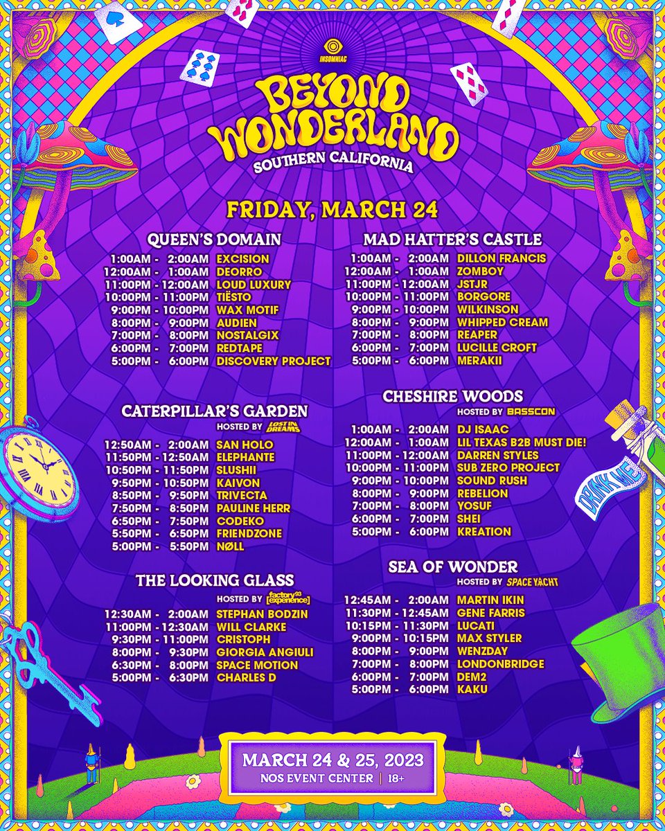 Beyond Wonderland schedule