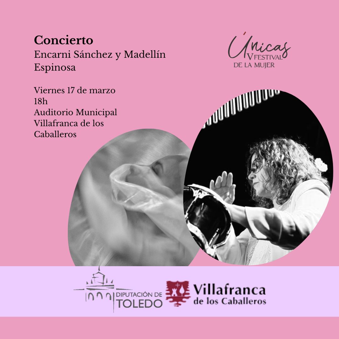 🎤 ¿Estarás este viernes en la comarca de La Mancha toledana? Esto es lo que te hemos preparado en #únicasfestival2023 👇

📅 Viernes 17 marzo 
⏰ 18h 
📍 Auditorio Municipal de #VillafrancaDeLosCaballero 

#Mujeres #Femenino #Música #Toledo