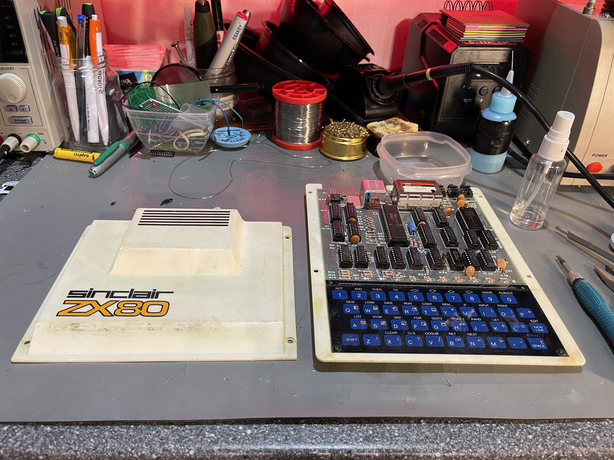 A #sinclair #zx80 is getting some treatment tonight. #retrocomputer #arcticretro #computerrestoration #oldcomputer