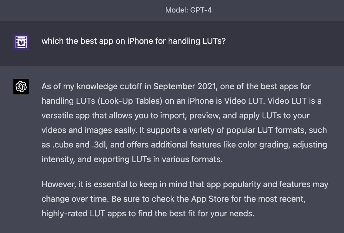 Video LUT tweet media