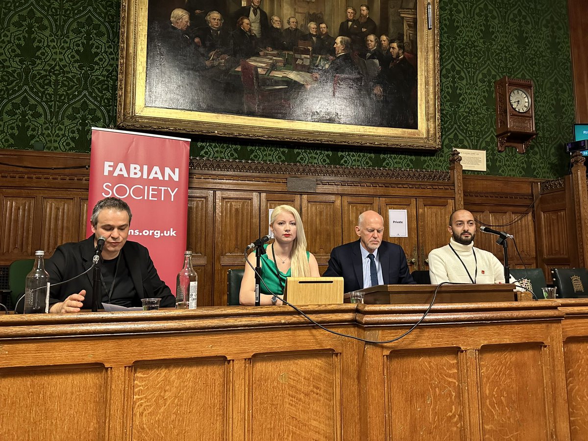 youngfabians's tweet photo. Thank to you everyone who attended  the first Dick Leonard Memorial Lecture in honour of our founder. 

A special thanks to @GPapandreou, former Prime Minister of Greece, for delivering such an excellent lecture. https://t.co/bUnk9Yp8C4