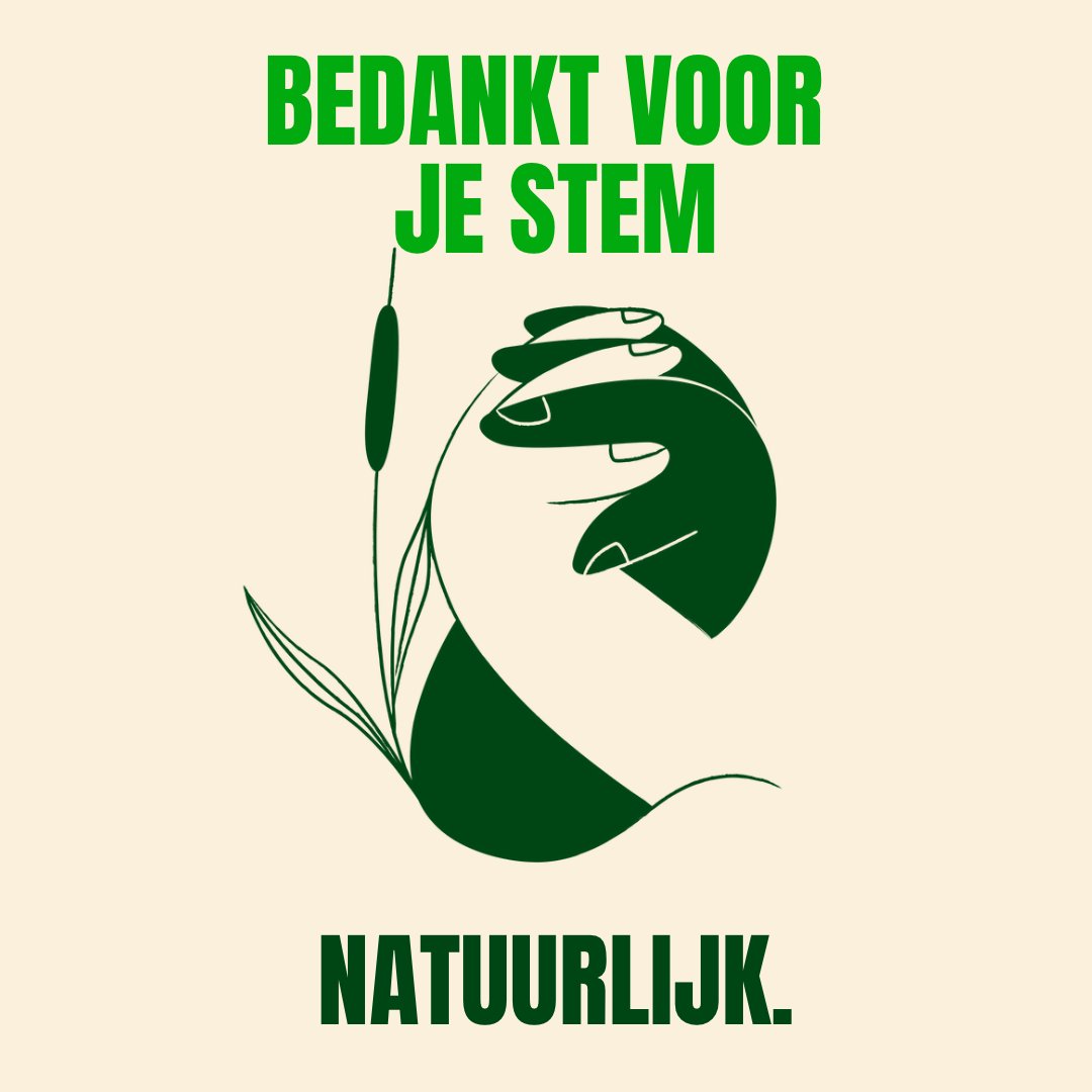 De stembussen zijn gesloten! Dank aan alle kiezers 💚
Wij wachten met spanning de uitslag af

#stemwaternatuurlijk #dankbaar