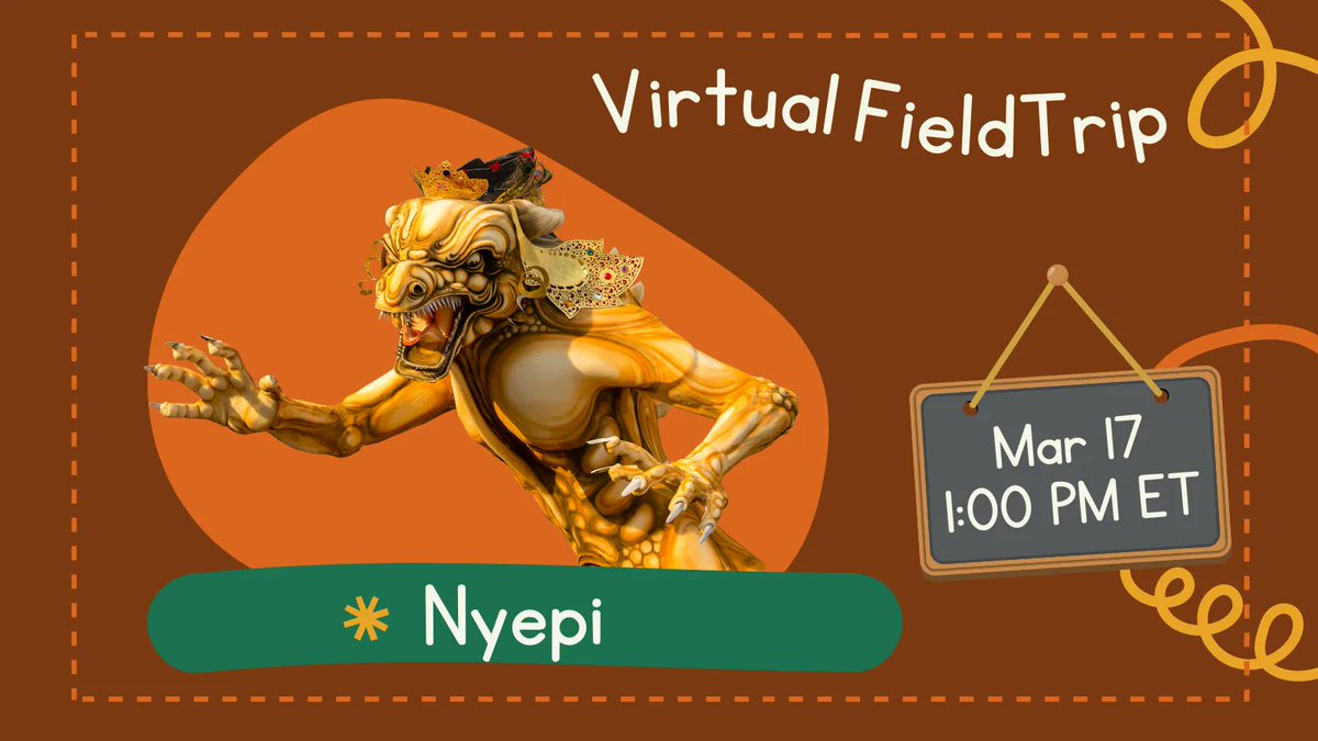 learnATW's tweet photo. THIS FRIDAY (MAR 17) | Happy New Year! Join this #virtualfieldtrip to Bali, Indonesia to experience the Balinese new year, Nyepi. #AZedchat #2ndchat #globaledchat | Register https://t.co/z1FtDDONH6 https://t.co/JTxFrMPSag