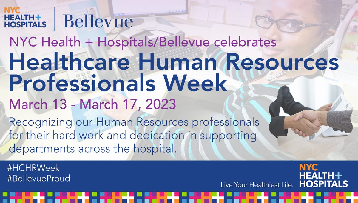 BellevueHosp's tweet photo. Shout out to our Human Resources Department pros who support our staff and know the importance of our mission, vision and values in the continuum of care! #HCHRWeek #BellevueStrong https://t.co/7GRxSK6rzw