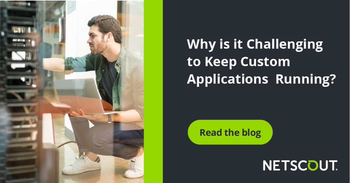 RobbJ65's tweet image. Monitoring custom applications can be difficult—often impossible—for many performance-monitoring tools that lack in-depth visibility. So what’s the solution? @NETSCOUT @F5 #ApplicationPerformanceMonitoring bit.ly/3mWUse1