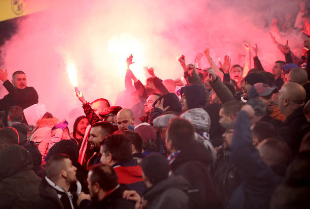 Riot With Style - 5000(!) Hajduk Split fans in Dortmund to support their u19  team in the Youth League #hajduksplit #split #ultrastyle #ultrasmentality  #bvb #bvb09