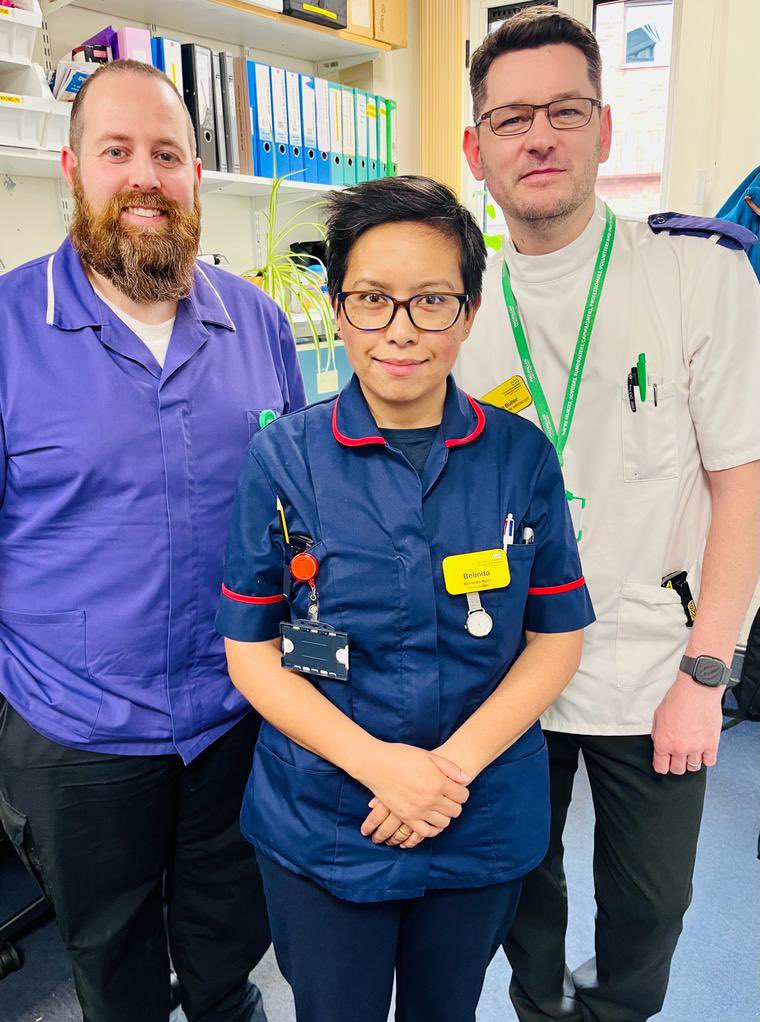 Delighted to meet two of my new colleagues Rob and John from the Head & Neck Cancer CNS team. Such a vital role your whole team does supporting our patients. Thank you 🌈👏