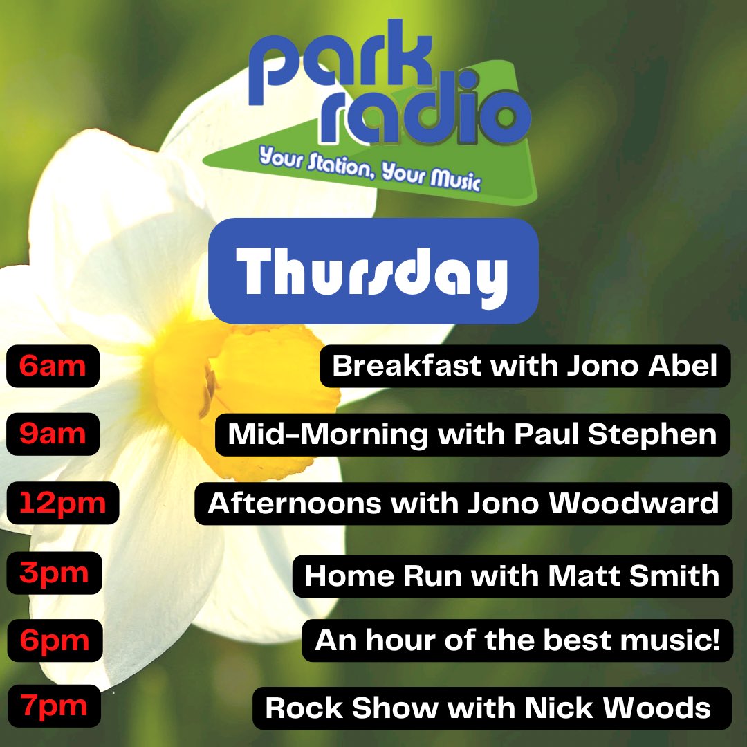 Your schedule for Thursday 16th March 2023.