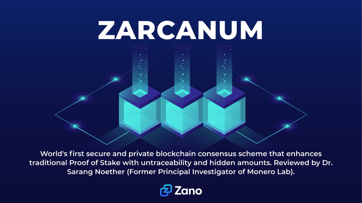 zano_project's tweet photo. Zarcanum: World's first truly private Proof of Stake consensus with #untraceability and hidden amounts
https://t.co/qzQcHpPuMq https://t.co/wPgUwA4bl7