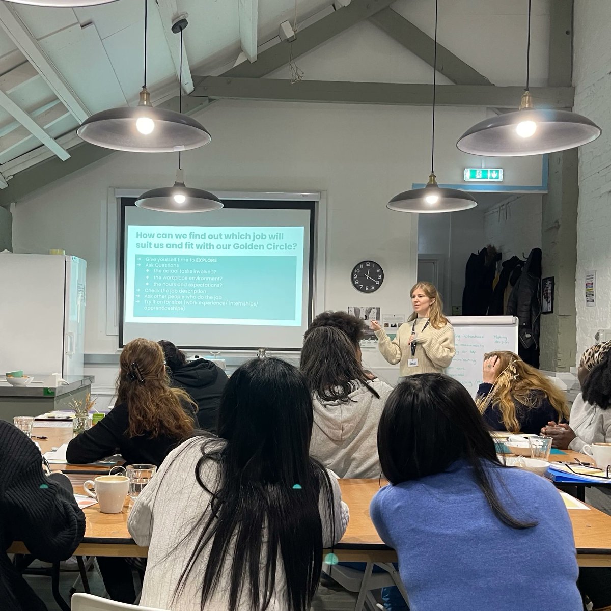 LuminaryBakery's tweet image. Last week on Phase 2 of the #LuminaryEmployabilityCourse our trainees talked all about career aspirations. Having these conversations, coupled with practical actions, is a necessary step toward employment &amp;amp; independence!