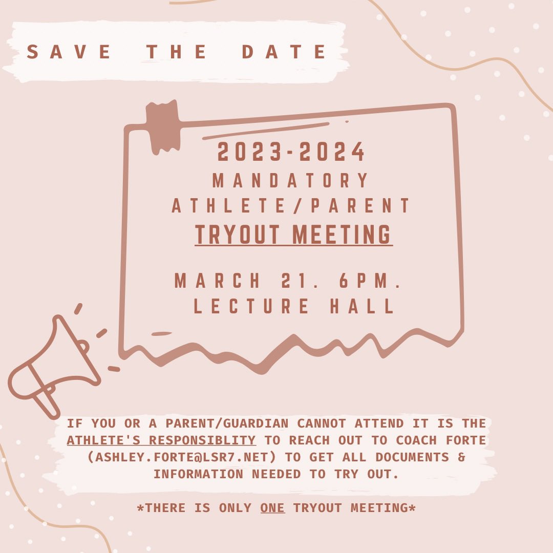 Cheer tryout meeting on March 21!!