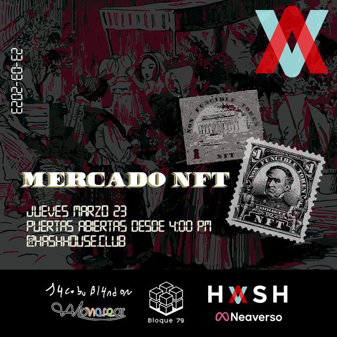 lagordafest's tweet photo. ⚡️Mercado NFT ⚡️
23/03/23
Medellín Colombia en @HashMedellin.
Un encuentro de #NFTs, presentación de #criptoartistas, fiesta con Dj y visuales, experiencias en el @neaversoeth y mucho más!!!
Información completa y registro gratis en: https://t.co/gbGgsEyW2Z
Les esperamos! ✨ https://t.co/B7uy1ZoWdh