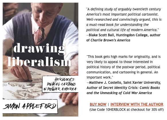 Looking for an excuse to get a copy of Drawing Liberalism? Use code 10HERBLOCK at checkout on the <a href="/uvapress/">UVA Press</a> site and get 30% off! #herblock #comics #comicsstudies #politicalcartoons #AcademicTwitter 

upress.virginia.edu/title/5814/