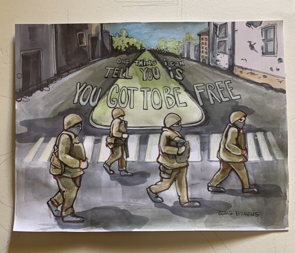 MickeyBiz's tweet photo. @Lyla_lilas Saw a similar photo that i think happened on accident and adapted it for a series and upcoming book to support rehabilitation efforts in Ukraine. https://t.co/ZQqsSxZevK