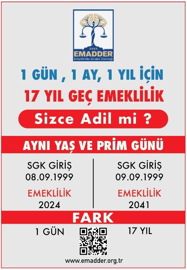 Emeklilikte adalaet istiyoruz. 
#yılan #HAARP #TürkleriKarşınızaAlmayın Özgürlük İttifakı #HatayValisi #DeryaYanıkistifa Çanakkale
@MHP_Bilgi @dbdevletbahceli @E_SemihYalcin @YildizFeti @MKalayci42 @ifarukaksu @buyukataman @M_Levent_Bulbul @erkanakcay45 #Seçimi2000lerBelirler