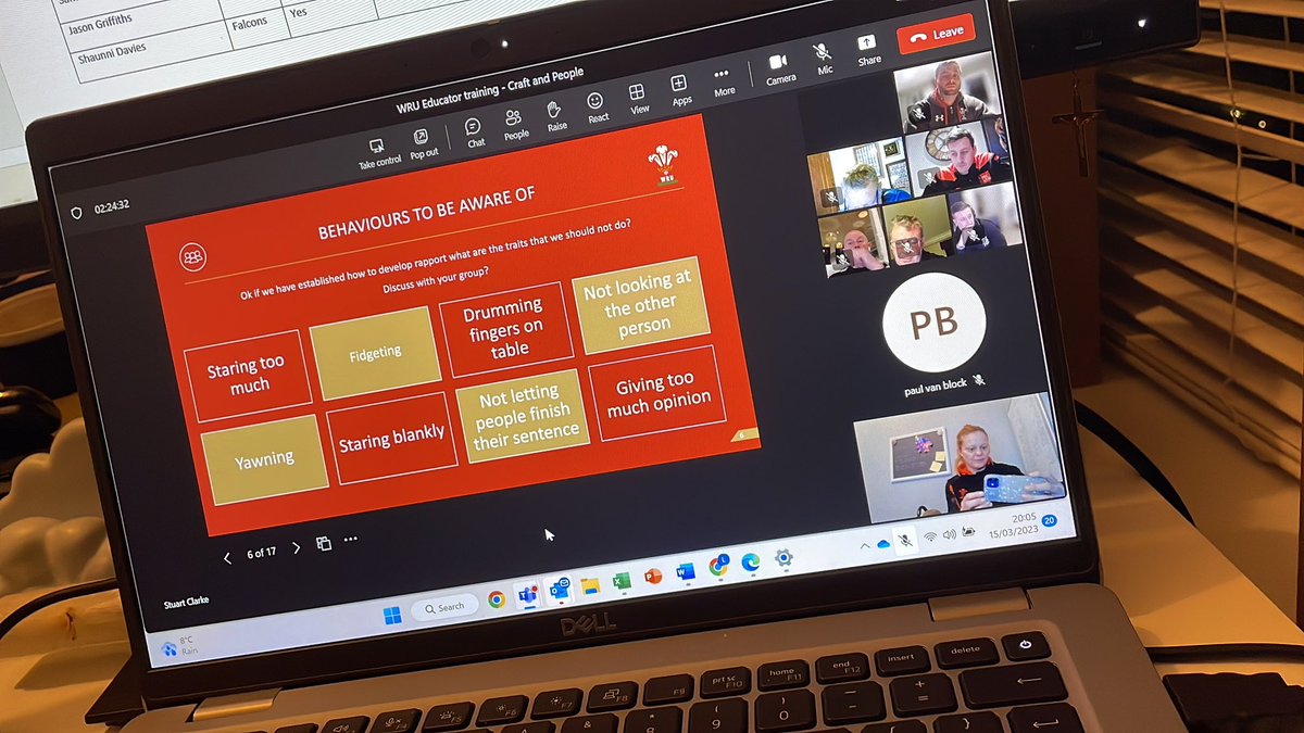 Linsbridge's tweet photo. Another fab #WRUEducator Training session tonight looking at our #Craft and #People Received well but our team and some hugely engaging conversation helping us all to learn and develop. Grateful to my wing man @ClarkeWRUEdu and to all our team @WRU_Community https://t.co/CE47yRKXf5